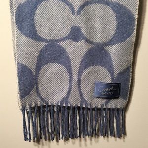 Coach signature winter scarf wool cashmere